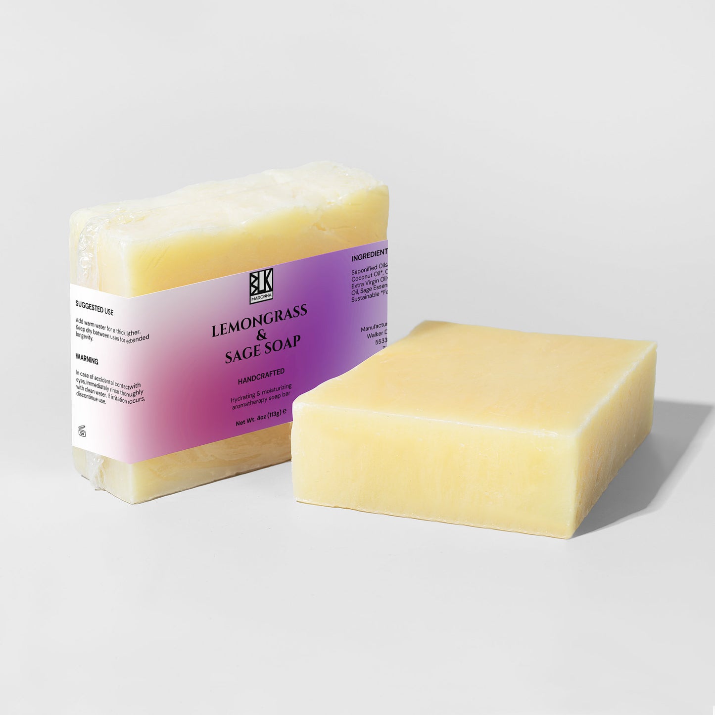 BLK Madonna Lemongrass & Sage Soap