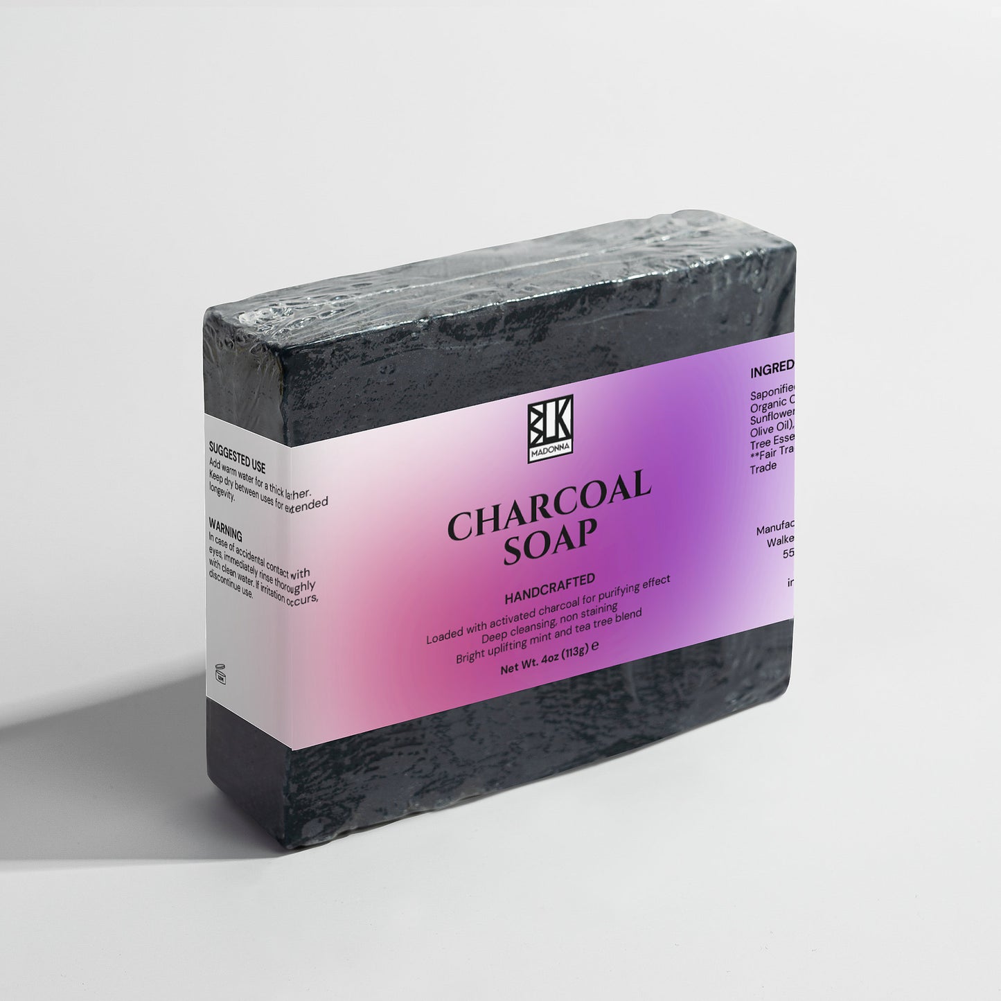 BLK MADONNA Charcoal Purifying Bar