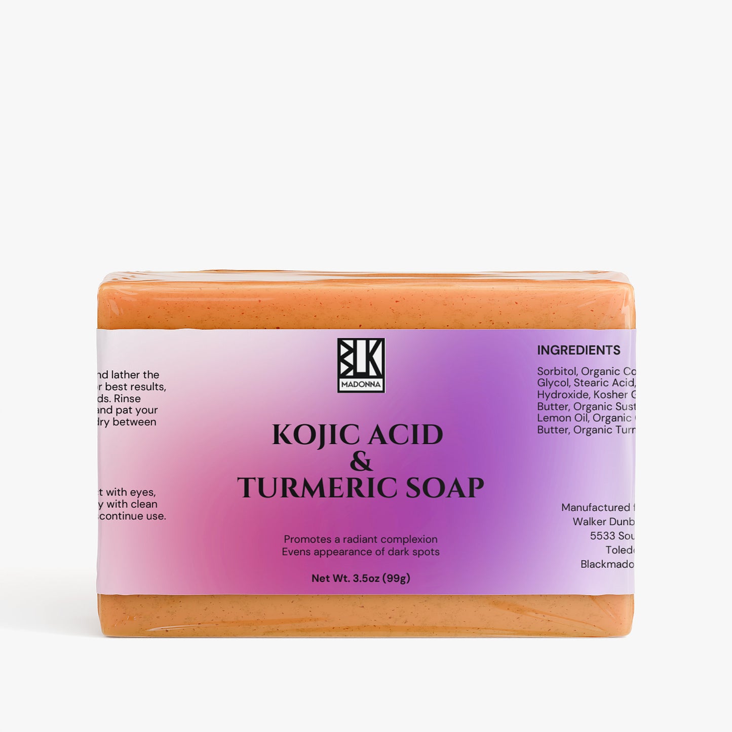 BLK Madonna Kojic Acid & Turmeric Soap