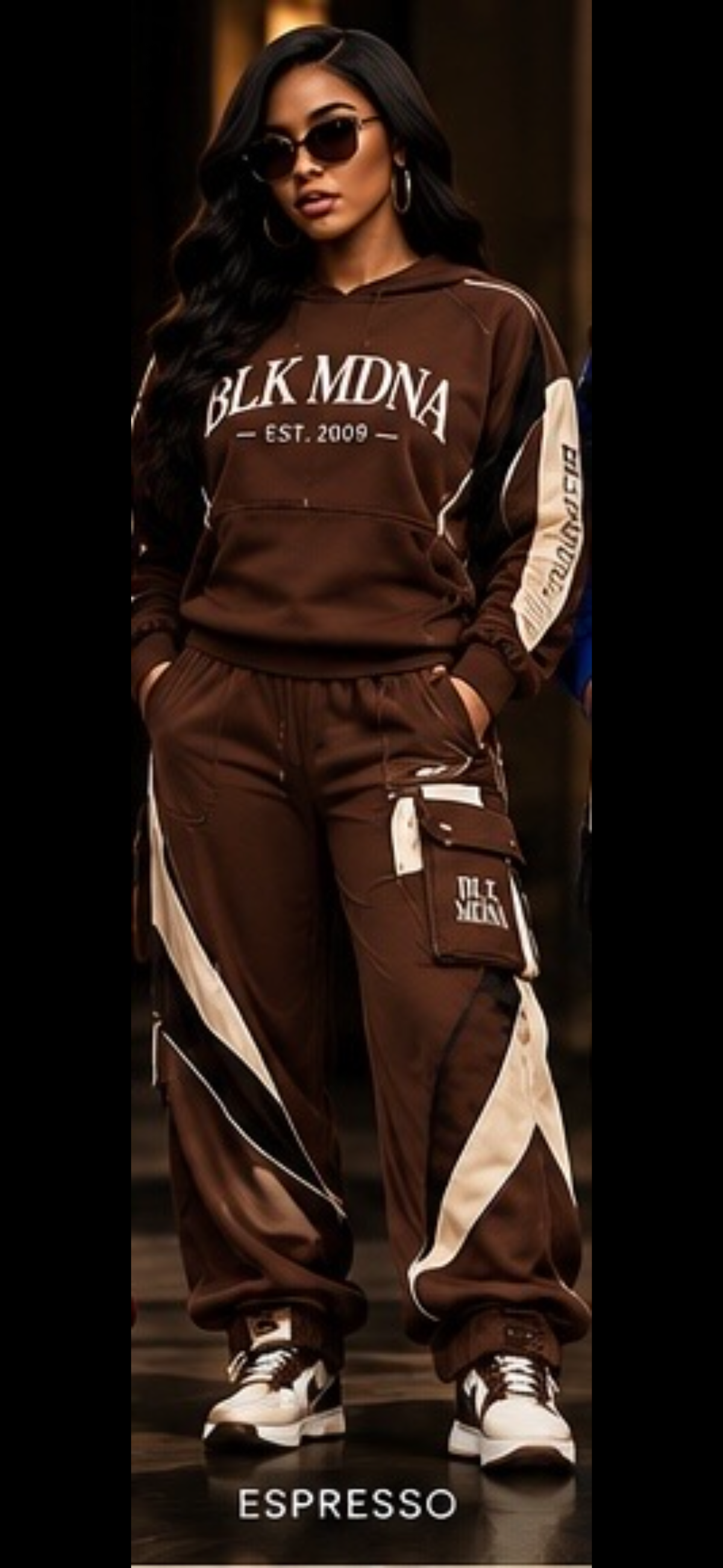 **** PRE-ORDER****BLK MDNA Couture Motion™ Stacked Sweat Set
