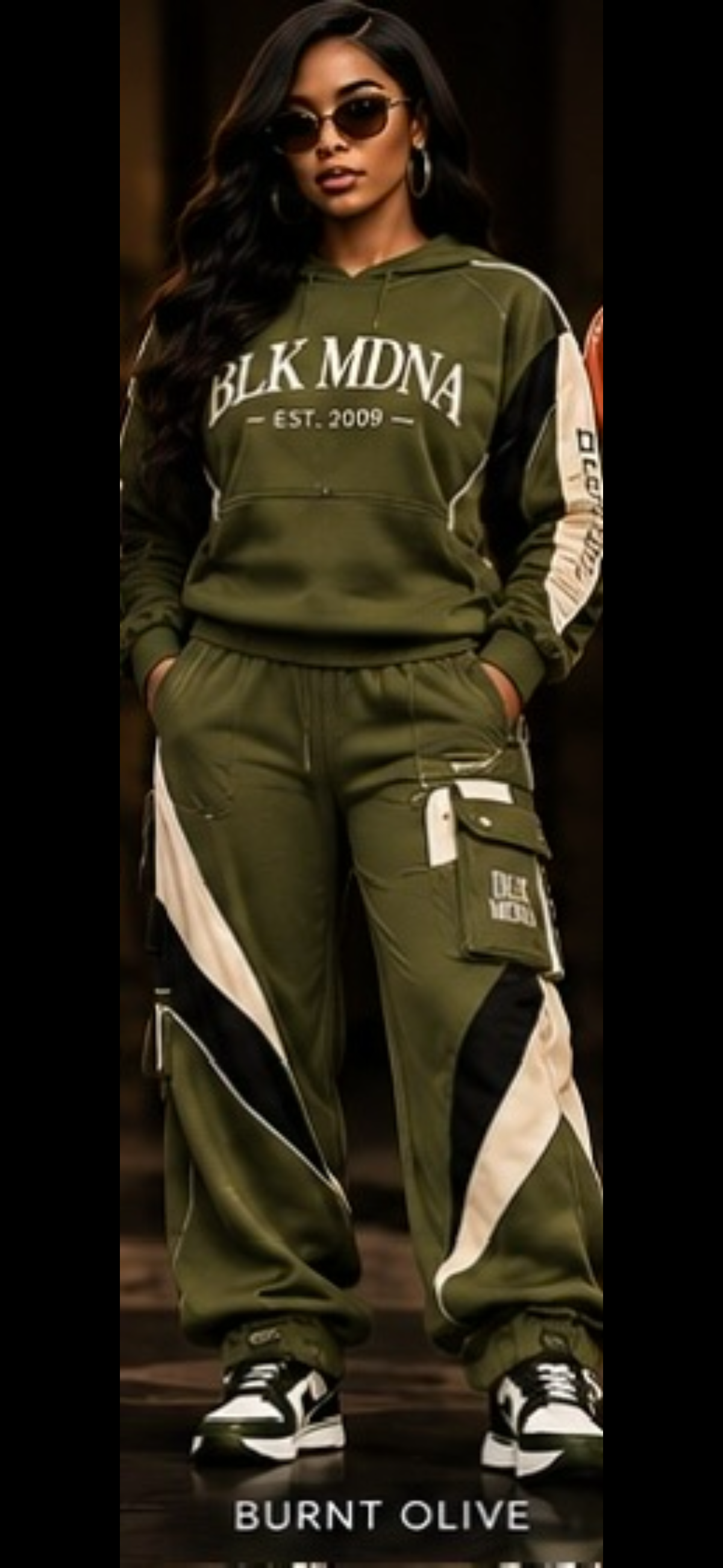 **** PRE-ORDER****BLK MDNA Couture Motion™ Stacked Sweat Set
