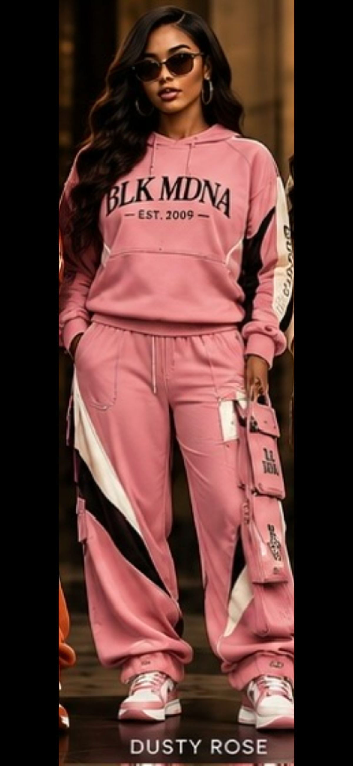 **** PRE-ORDER****BLK MDNA Couture Motion™ Stacked Sweat Set