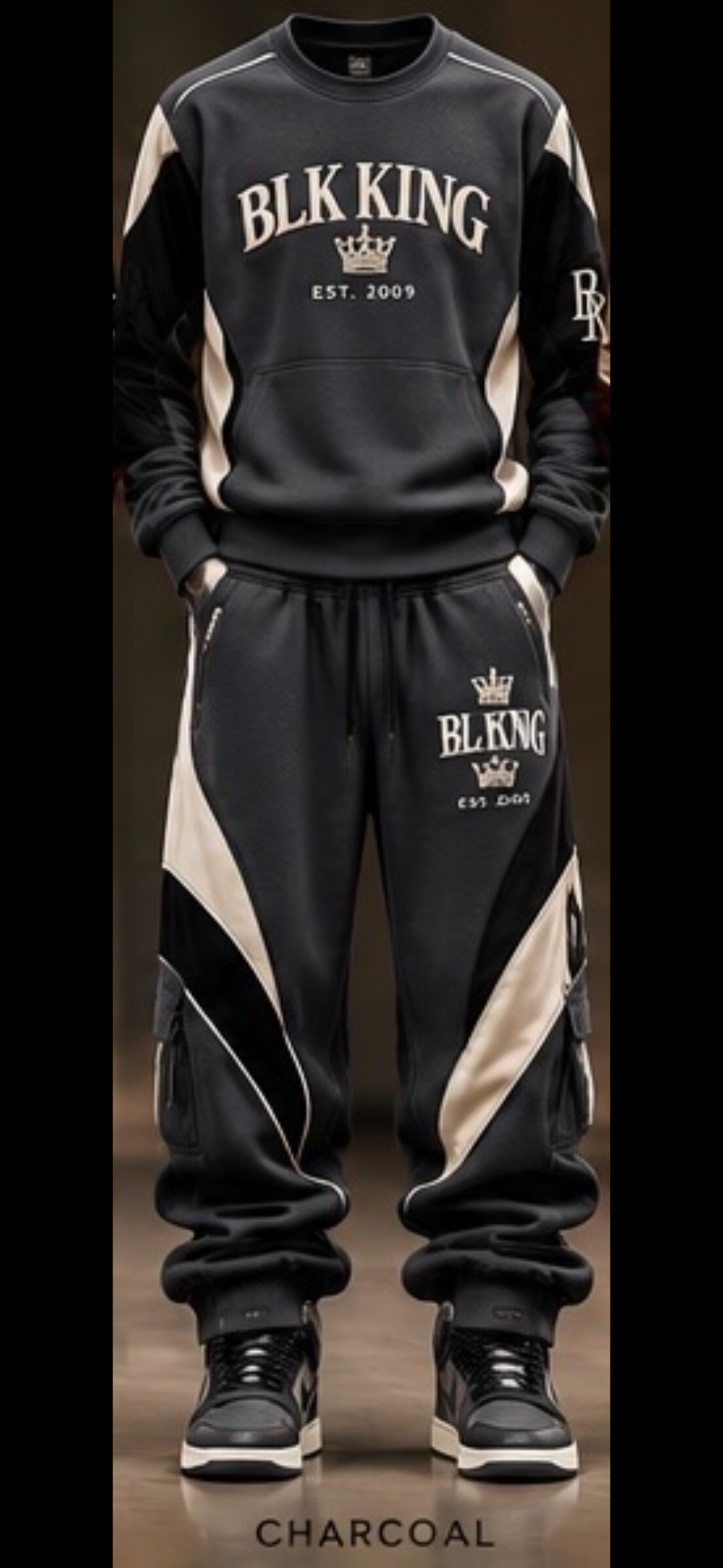 ****PRE-ORDER**** BLK KING Sovereign Motion™ Men's Stacked Sweat Set