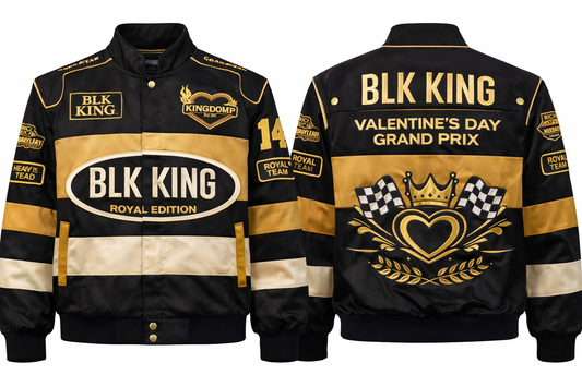 BLK KING “BLACK & GOLD ROYALTY” RACECAR JACKET