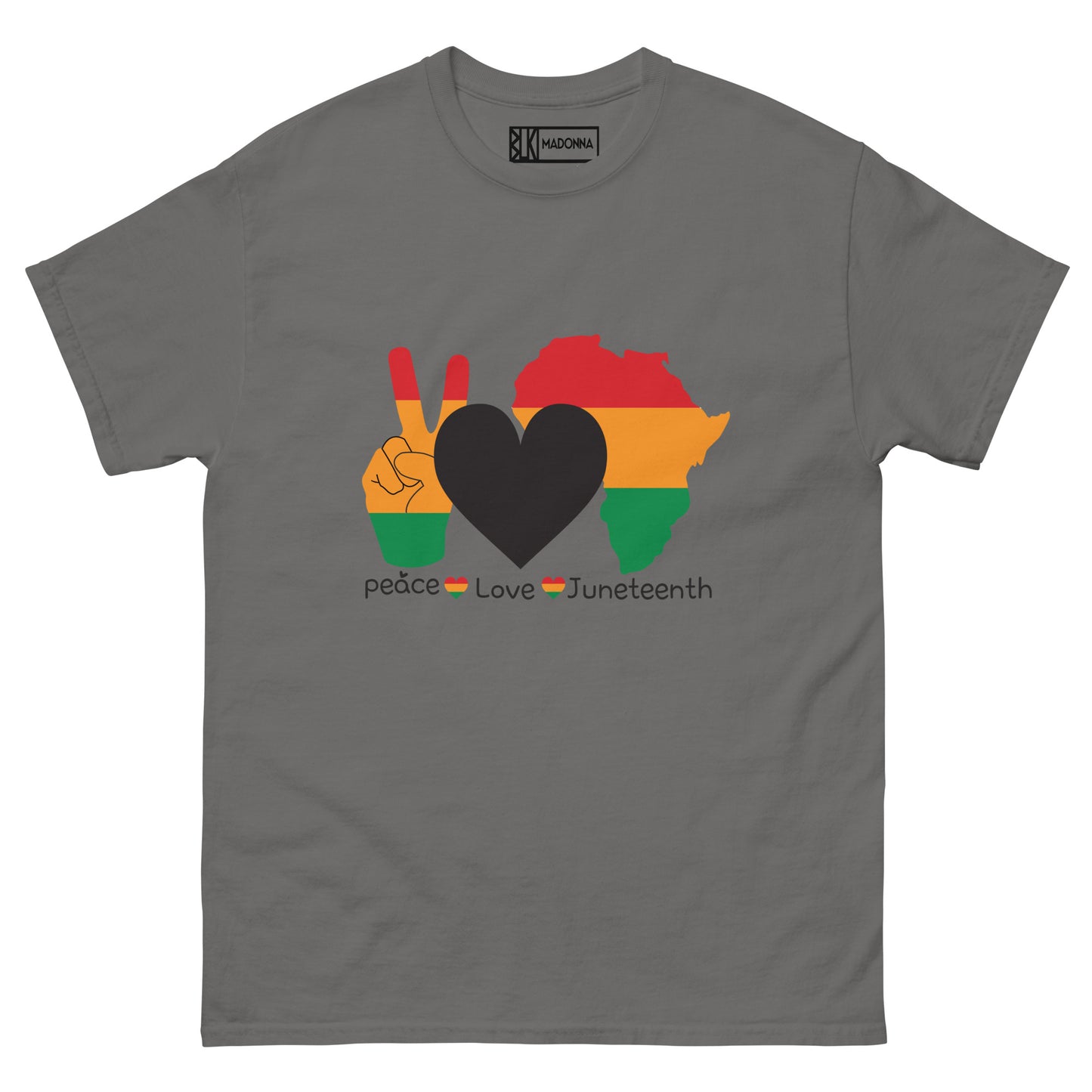BLK MDNA Classic "Peace Love Juneteenth" Novelty Tee
