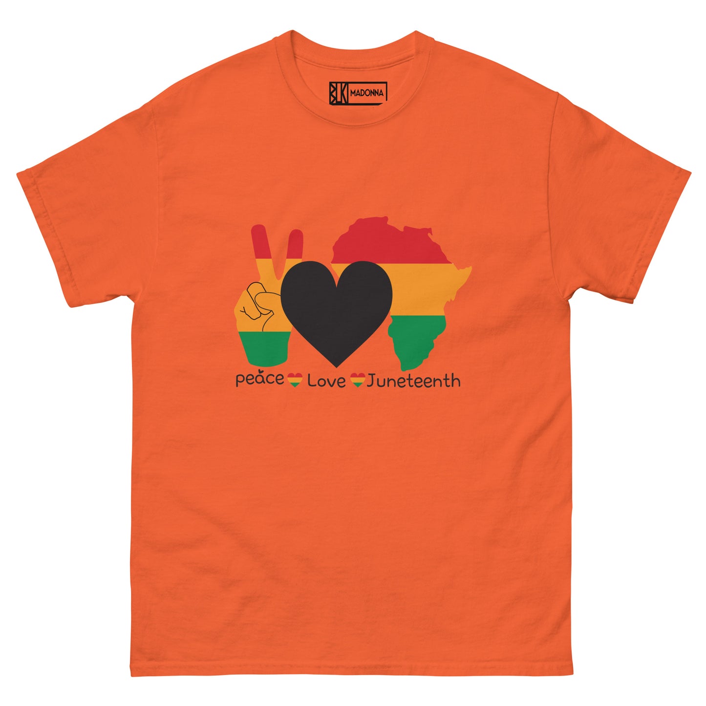 BLK MDNA Classic "Peace Love Juneteenth" Novelty Tee