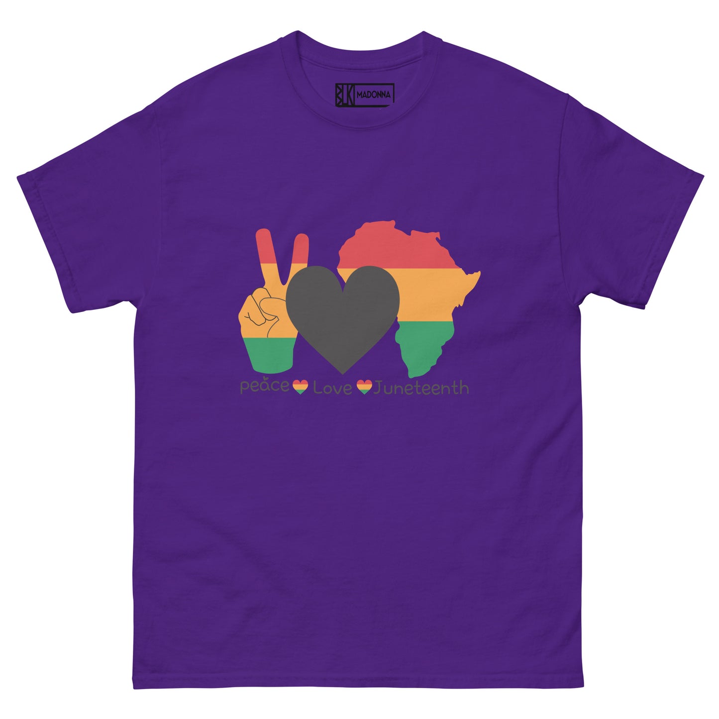 BLK MDNA Classic "Peace Love Juneteenth" Novelty Tee
