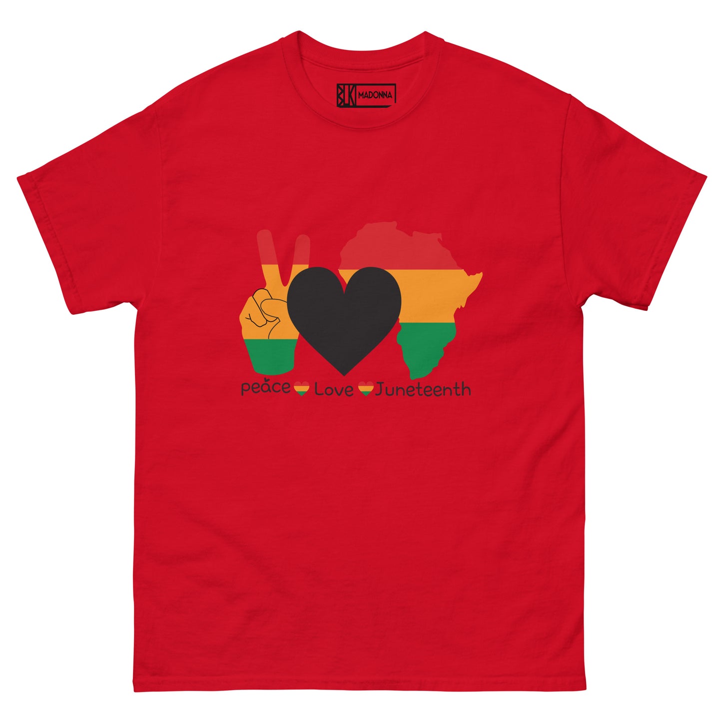 BLK MDNA Classic "Peace Love Juneteenth" Novelty Tee